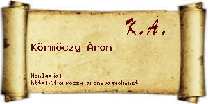 Körmöczy Áron névjegykártya